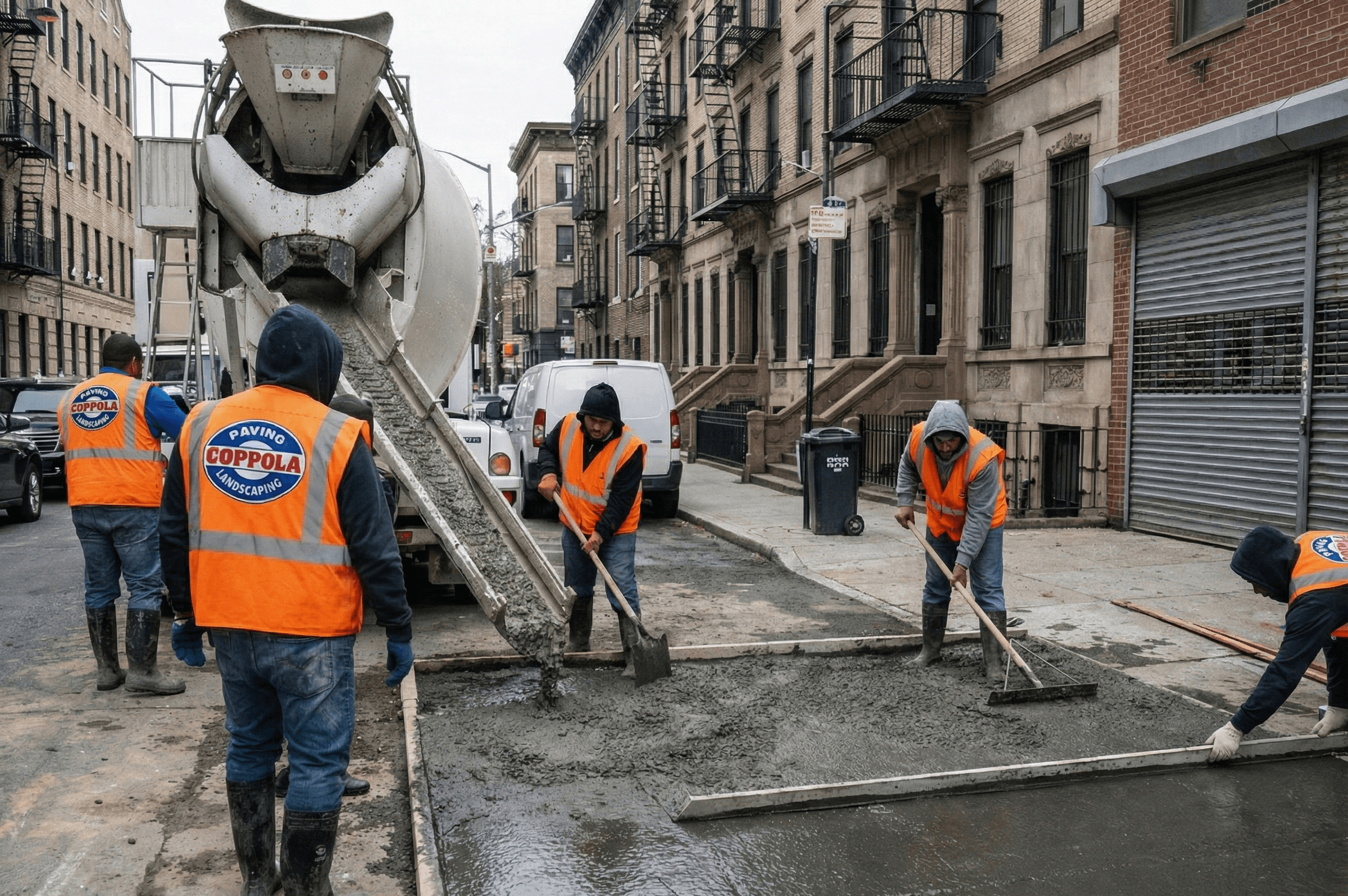 Coppola Paving crew on a New York job site